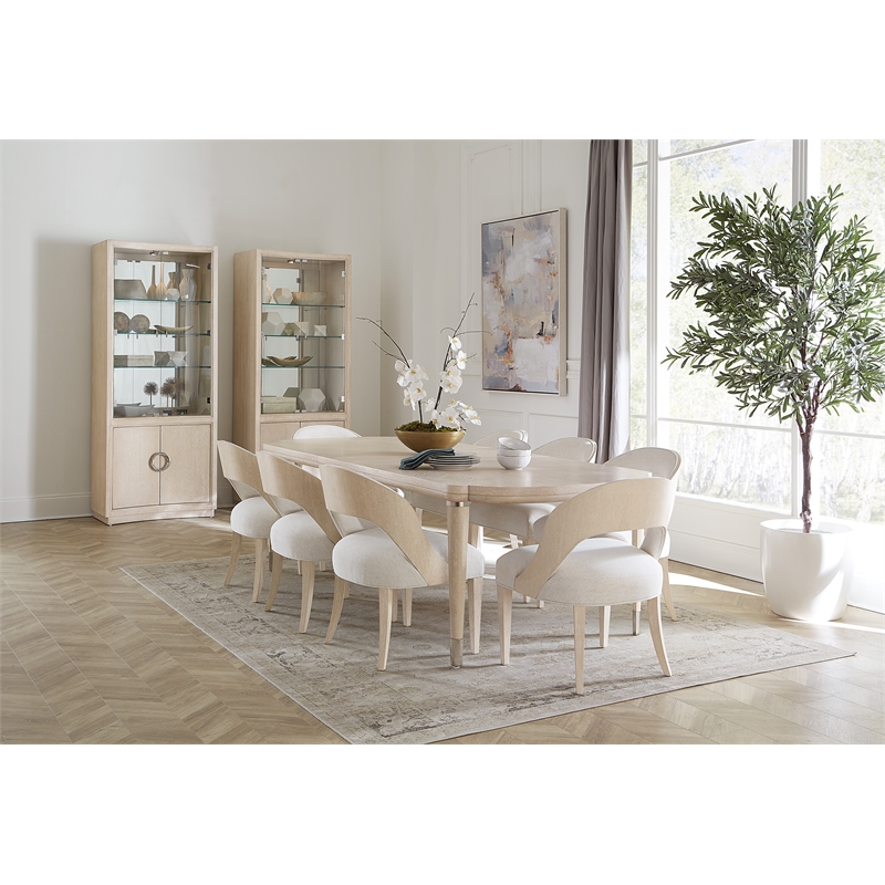 Beaumont Lane Transitional Chic Wood Side Chair in Natural Finish