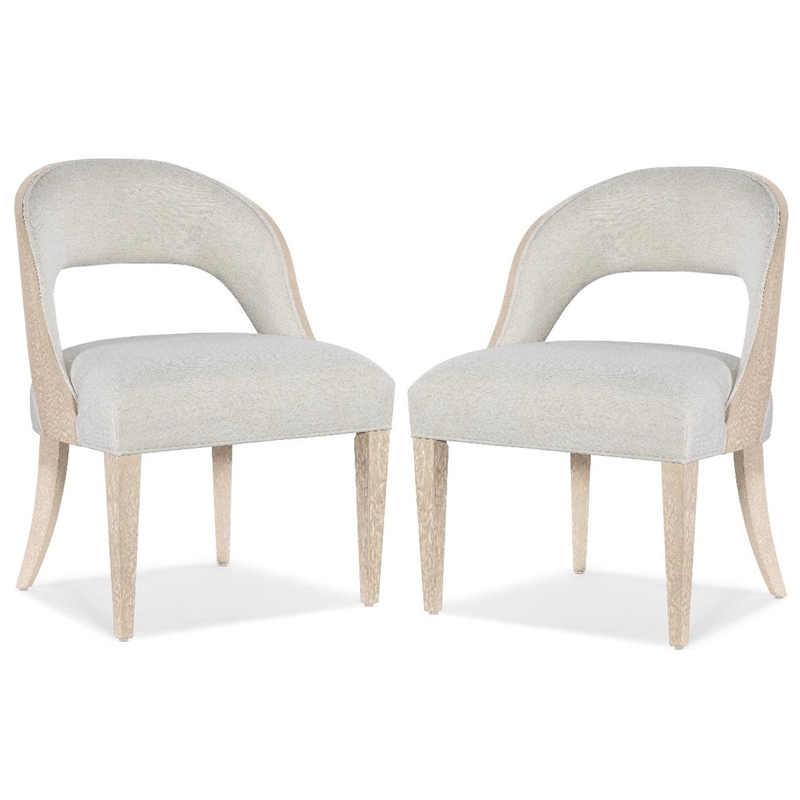 Beaumont Lane Transitional Chic Wood Side Chair in Natural Finish