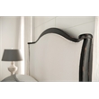 Beaumont Lane Transitional Wood Cal King Upholstered Bed in Black
