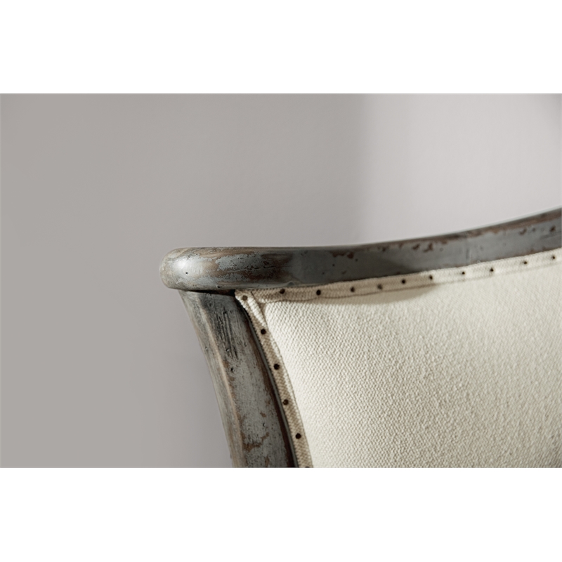 Beaumont Lane Upholstered King Bed in Black/Creamy Tuscan White