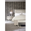 Beaumont Lane Contemporary King Wood Panel Bed in Natural Finish