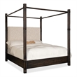 Beaumont Lane Transitional King Fabric Upholstered Poster Bed in Black