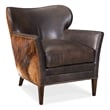 Beaumont Lane Traditional Leather Club Chair in Dark Brown Leather