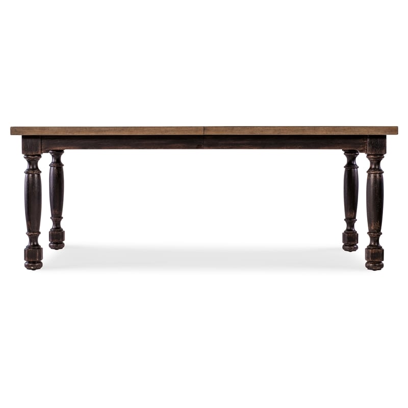 Beaumont Lane Wood Leg Dining Table with 1-22in leaf in Black