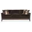 Beaumont Lane Transitional Fabric Sofa in Brown with Flared Wooden Legs