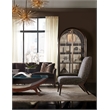 Beaumont Lane Transitional Fabric Sofa in Brown with Flared Wooden Legs