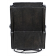 Beaumont Lane Transitional Power Swivel Glider Recliner in Black Leather