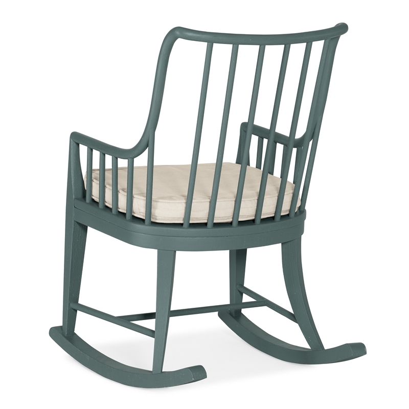 Beaumont Lane Transitional Wood Rocking Chair in Blue Finish