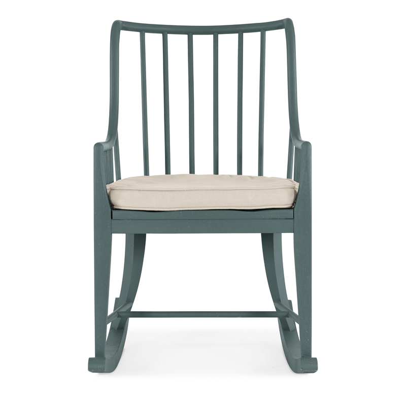 Beaumont Lane Transitional Wood Rocking Chair in Blue Finish