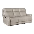 Beaumont Lane Zero Gravity Power Recline Sofa w/ Power Headrest in Gray Leather
