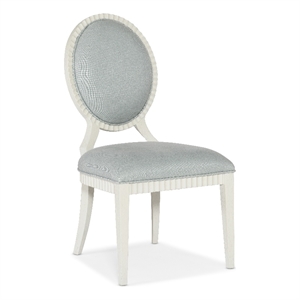 Beaumont Lane Modern Transitional Side Chair in White Wood Finish