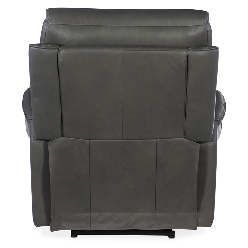Beaumont Lane Zero Gravity Power Recliner with Power Headrest in Gray Leather