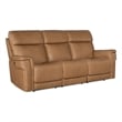 Beaumont Lane Zero Gravity Power Sofa with Power Headrest in Brown Leather