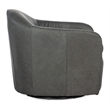 Beaumont Lane Transitional Swivel Club Chair in Gray Leather