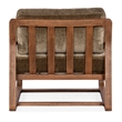 Beaumont Lane Transitional Fabric Accent Chair in Brown and Green