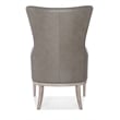 Beaumont Lane Transitional Club Chair with Accent Pillow in Gray Leather