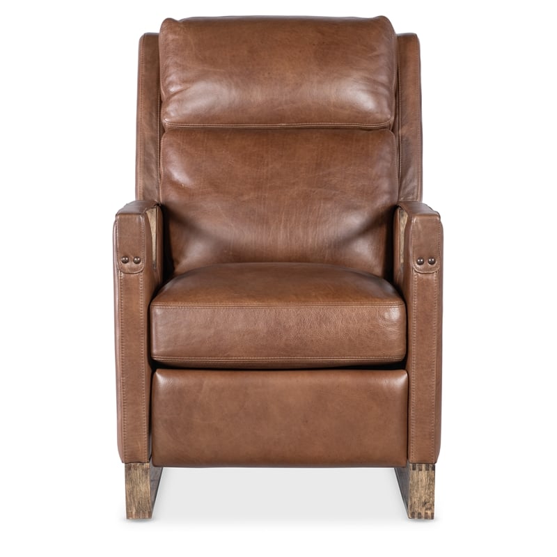 Beaumont Lane Power Recliner with Power Headrest in Brown Leather