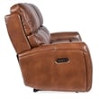 Beaumont Lane Power Sofa with Power Headrest and Lumbar in Brown Leather