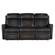 Beaumont Lane Power Sofa with Power Headrest in Gray Leather