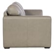 Beaumont Lane Transitional Wide Arm Stationary Sofa in Green Leather