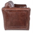Beaumont Lane Traditional 3-Seat Sofa in Brown Leather Finish
