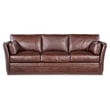 Beaumont Lane Traditional 3-Seat Sofa in Brown Leather Finish