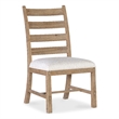 Beaumont Lane Transitional Ladderback Side Chair in Beige Wood