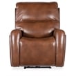 Beaumont Lane Power Recliner with Power Headrest and Lumbar in Brown Leather