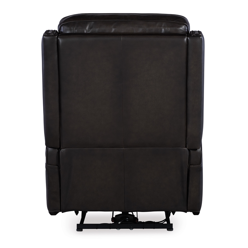 Beaumont Lane Power Recliner with Power Headrest in Gray Leather