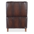 Beaumont Lane Traditional Press Back Recliner in Brown Leather