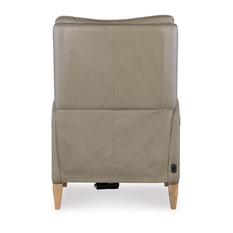 Beaumont Lane Power Recliner with Power Headrest in Green Leather