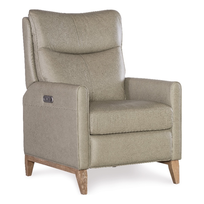 Beaumont Lane Power Recliner with Power Headrest in Green Leather