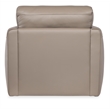 Beaumont Lane Contemporary Swivel Chair in Gray Top Grain Leather
