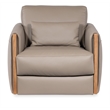 Beaumont Lane Contemporary Swivel Chair in Gray Top Grain Leather