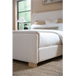 Beaumont Lane Contemporary Queen Upholstered Bed in Near-White Fabric