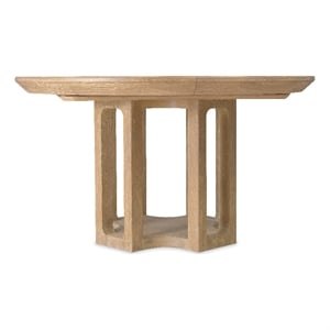 Beaumont Lane Round Dining Table with One 18-inch Leaf in Natural Wood