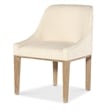 Beaumont Lane Contemporary Upholstered Host Chair in Beige Fabric