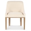 Beaumont Lane Contemporary Upholstered Host Chair in Beige Fabric