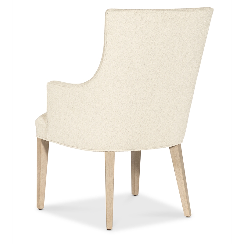 Beaumont Lane Contemporary Upholstered Arm Chair in Ivory Fabric