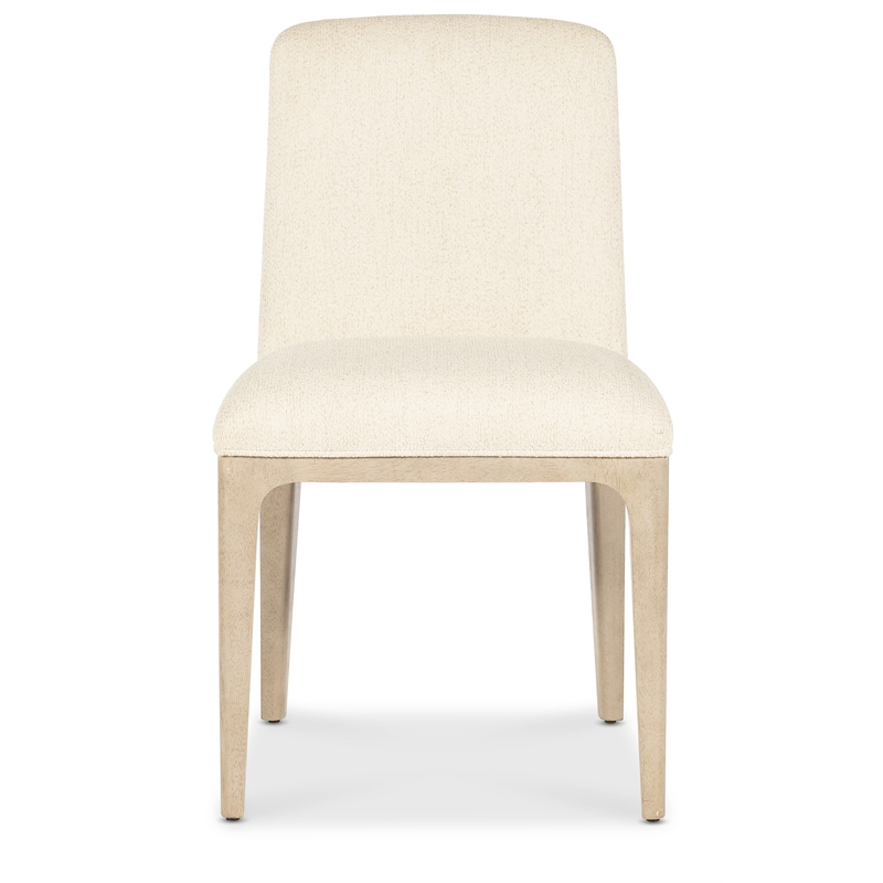 Beaumont Lane Contemporary Upholstered Side Chair in Ivory Fabric