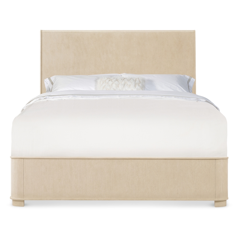 Beaumont Lane Contemporary Queen Panel Bed in Natural Wood Finish