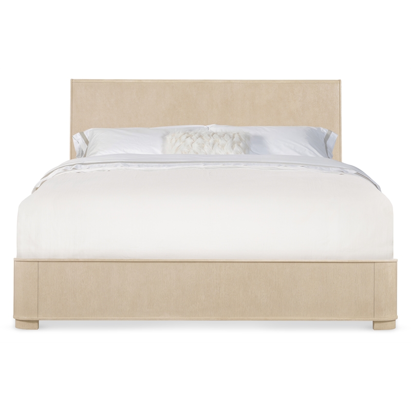 Beaumont Lane Contemporary King Panel Bed in Natural Wood Finish