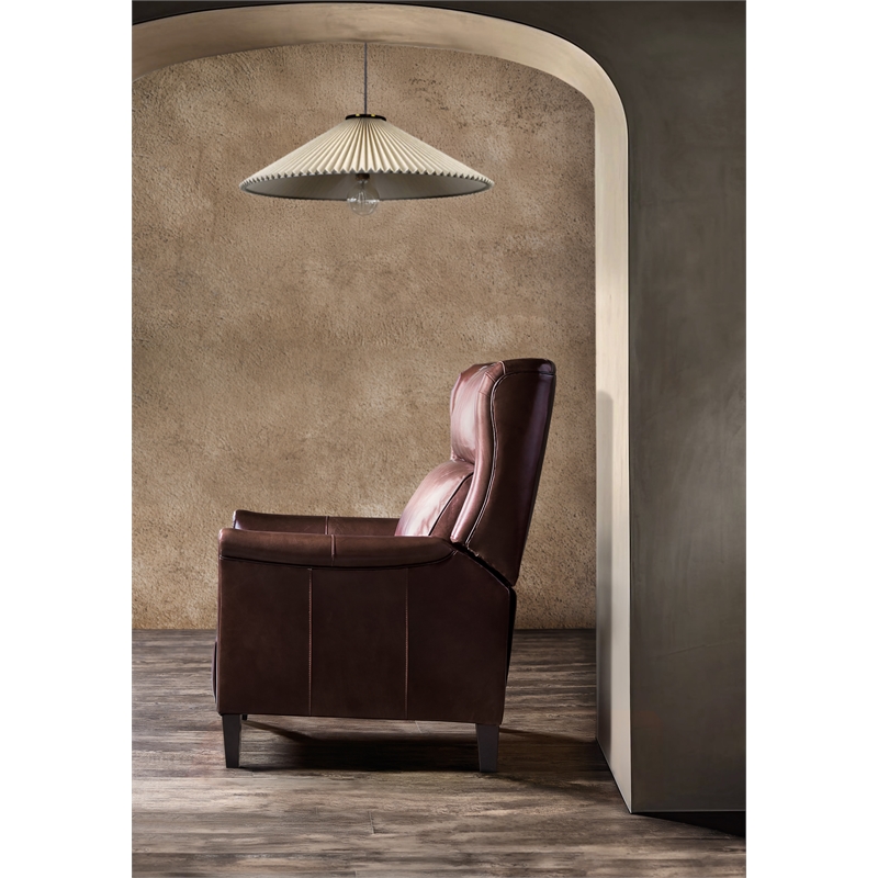 Beaumont Lane Red Leather Power Recliner with Power Headrest