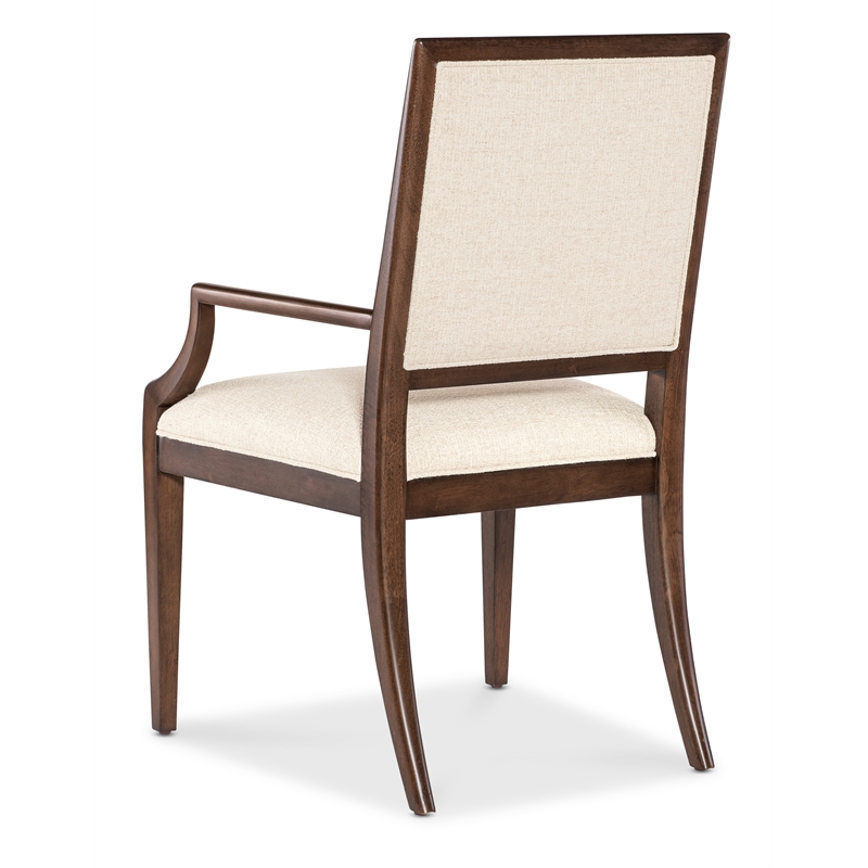 Beaumont Lane Upholstered Arm Chair with Beige Fabric Seat and Back