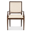 Beaumont Lane Upholstered Arm Chair with Beige Fabric Seat and Back