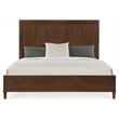 Beaumont Lane Traditional King Panel Bed in Dark Natural Wood Finish