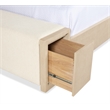 Beaumont Lane Queen Upholstered Storage Bed with Fabric Headboard & Footboard