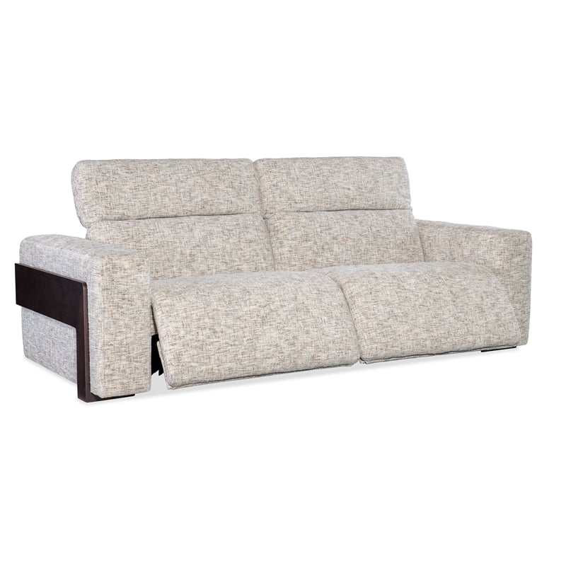 Beaumont Lane Power 2 Seat Sofa with Power Headrest with Cream Fabric