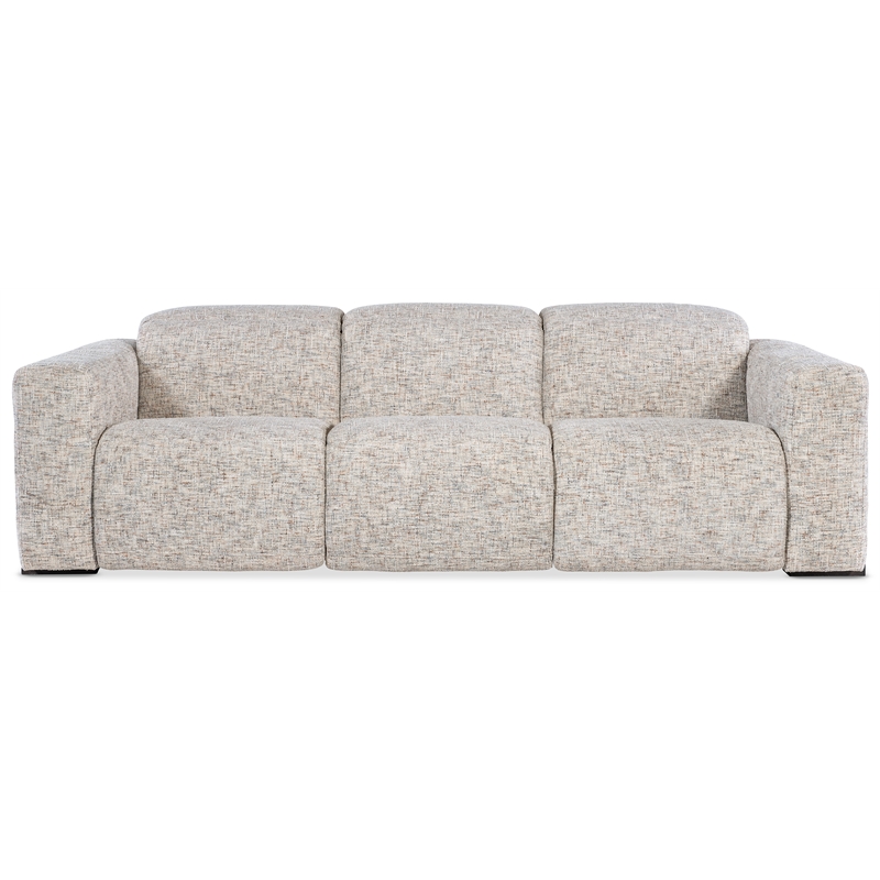 Beaumont Lane Power Sofa with Power Headrest with Cream Fabric