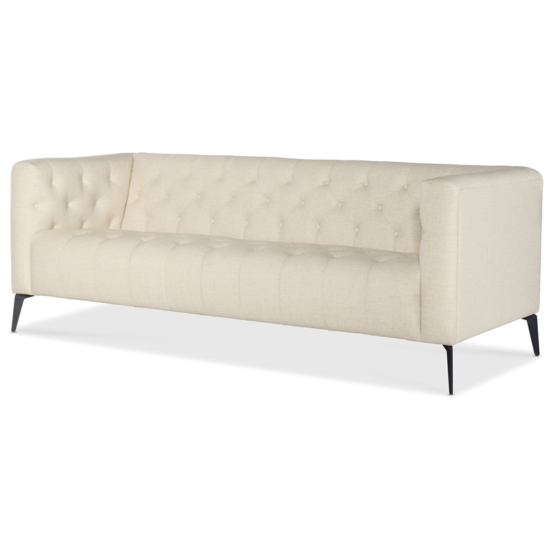 Beaumont Lane Modern Traditional Stationary Sofa with Beige Fabric